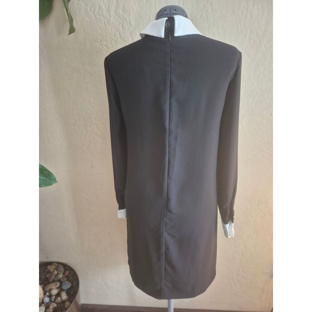 Victoria Beckham for Target Black Long-Sleeve Dress With Bunny Collar size S - Picture 4 of 9